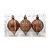 Kit Bola Losango Glitter - Marrom - 14cm - 3 UN - Rizzo - Imagem 1