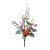 Enfeite de Natal Galho Médio Folhas Guizo 40x16x7cm - Rose & Verde - 1 UN - Cromus - Rizzo - Imagem 1