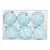 Kit Bola Listra Lantejoula - Trend Rainbow - Candy- Azul Claro- 8cm - 6 unidades - Cromus Natal - Rizzo - Imagem 1