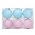 Kit Bola Lisa - Trend Rainbow - Candy- Rosa/Azul- 8cm - 6 unidades - Cromus Natal - Rizzo - Imagem 1