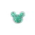 Aplique Urso Incolor Verde Água - 5cm - 2 Un - Artegift - Rizzo - Imagem 1