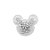 Aplique Urso Incolor Pérola Branco - 5cm - 2 Un - Artegift - Rizzo - Imagem 1