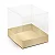 Caixa para Panetone 500g G 14,4x14,4x12cm Liso Ouro - 01 unidade - Cromus Natal - Imagem 1