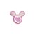 Aplique Urso Nacarado Rosa - 5cm - 2 Un - Artegift - Rizzo - Imagem 1