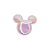 Aplique Urso Nacarado Branco - 5cm - 2 Un - Artegift - Rizzo - Imagem 1