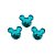 Aplique Mini Urso Paetê Azul - 3,5cm - 5 Un - Artegift - Rizzo - Imagem 1