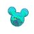 Aplique Urso Paetê Verde Água - 6,5cm - 2 Un - Artegift - Rizzo - Imagem 1