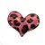 Aplique Coração Rosa Animal Print Decorativo - 2 Un - Artegift - Rizzo - Imagem 1