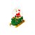 Mini Globo de Vidro Natal - Noel no Trenó - Verde - 01unidade - Cromus Natal - Rizzo - Imagem 1