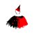 Kit Fantasia Bruxinha - Saia Tule e Tiara com aplique - Vermelho/Preto - Infantil  - 01 unidade - Rizzo - Imagem 1