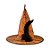 Chapéu de Bruxa Luxo - Halloween - Laranja com aplique em renda preto - 01 unidade - Rizzo - Imagem 1