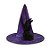 Chapéu de Bruxa Luxo - Halloween - Roxo com aplique em renda preto - 01 unidade - Rizzo - Imagem 1