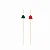 Pick de Madeira Mini Pinheiro Verde e Vermelho - 20 unidades - Cromus Natal - Rizzo - Imagem 1