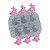 Molde de Silicone Conjunto de Micro Coelhos Ref. 150 Flexarte Rizzo Confeitaria - Imagem 1