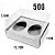 Caixa Ovo de Colher Duplo - Meio Ovo de 50g - 10cm x 10cm x 4cm - Marrom - 5unidades - Assk - Páscoa Rizzo Embalagens - Imagem 2