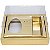Caixa Ovo de Colher com Moldura 3 Bombons - Meio Ovo de 100g a 150g - 20cm x 15cm x 10cm - Ouro - 5unidades - Assk - Pás - Imagem 1