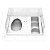 Caixa Ovo de Colher com Moldura 3 Bombons - Meio Ovo de 100g a 150g - 20cm x 15cm x 10cm - Branca - 5unidades - Assk - P - Imagem 1