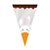 Cone Festa Coelho Adoleta 18x30cm - 50 unidades - Cromus Páscoa - Imagem 1