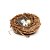 Ninho em Rattan com Ovinhos Coloridos P -  8cm - Cromus Páscoa - Rizzo Embalagens - Imagem 1