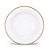 Sousplat Branco com Borda Dourada 33cm - 01 unidade - Cromus - Rizzo Embalagens - Imagem 1
