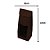Caixa Sacolinha com Visor G (12cm x 23m x 6cm) Marrom 10 unidades Assk - Imagem 2