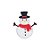 Aplique Boneco de Neve Silicone - 3,5cm - 4 Un - Artegift - Rizzo - Imagem 1