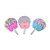 Aplique Pirulito Laço Psicodélico Cores Sortidas - 3,5cm - 5 Un - Artegift - Rizzo - Imagem 1