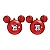 Kit Bolas Mickey e Minnie Vermelho 10cm - 02 unidades Natal Disney - Cromus - Rizzo - Imagem 1