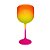 Taça Gin Fluor com 550ml Degradê Pink, Amarelo e Laranja - Rizzo - Imagem 1