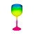 Taça Gin Fluor com 550ml Degradê Pink, Verde e Azul - Rizzo - Imagem 1