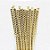 Canudo de Papel Nacarado Dourado Listrado 20cm 25 Unidades - Imagem 1