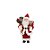 Papai Noel com Caixa de Presentes Xadrez Vermelho 30cm - 01 unidade - Cromus Natal - Imagem 1