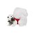 Esquilo Branco com Roupa Tricô Vermelha Mod2 - 01 unidade Cromus Natal - - Imagem 1
