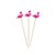 Palito Decorativo Petiscos - Flamingo - Pink - 20 UN - ArtLille - Rizzo - Imagem 1