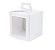 Caixa Mini Bolo com Visor Branca 15X15X16cm com 10 un. Cromus Profissional - Imagem 1