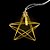 Cordão de Led Pisca Estrela 6,6cm - Branco Quente 2m 110V - 1 Unidade - Rizzo - Imagem 1