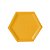Bandeja Hexagonal Amarelo 22cm 01 unidade Art Lille Rizzo - Imagem 1
