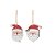 Enfeite para Pendurar Rosto Papai Noel de Madeira - 8 unidades Cromus Natal - - Imagem 1