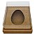 Caixa Ovo de Colher com Moldura - Meio Ovo de 350g - 23cm x 19cm x 9,7cm - Kraft - 5unidades - Assk - Páscoa Rizzo - Imagem 1