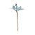 Flor de Cabo Médio Poinsétia Glitter Azul - 25cm - 1 unidade - Cromus - Rizzo - Imagem 1
