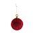 Bolas de Natal Veludo - Vermelho - 10cm - 4 unidades - Cromus - Rizzo - Imagem 1