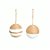 Bolas de Natal Papel Torcido - Branco/Bege - 10cm - 4 unidades - Cromus - Rizzo - Imagem 1
