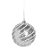 Bolas de Natal Listrada - Prata - 10cm - 4 unidades - Cromus - Rizzo - Imagem 1