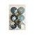 Bolas de Natal Glitter Floco de Neve - Azul/Azul Claro/Prata - 8cm - 6 unidades - Cromus - Rizzo - Imagem 1