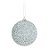 Bolas de Natal Flocada - Prata - 10cm - 4 unidades - Cromus - Rizzo - Imagem 1