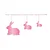 Fio Metalizado Fantasia Coelhos Rosa 2,70m - 01 unidade - Cromus Páscoa - Rizzo Embalagens - Imagem 1