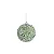 Bola de Natal Flocada - Verde Claro - 10cm - 4 unidades - Cromus - Rizzo - Imagem 1