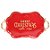 Bandeja Merry Christmas - Vermelho/Ouro - 54cm - 1 unidade - Cromus - Rizzo - Imagem 1