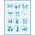 Kit mini Stencil Orelhas, Coelhos, Patinhas –STMI-016 - Litoarte - Rizzo - Imagem 1