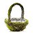 Cesta com Alça Verde Rústica - 20cm x 17m x 17cm - Cromus Páscoa - Imagem 1